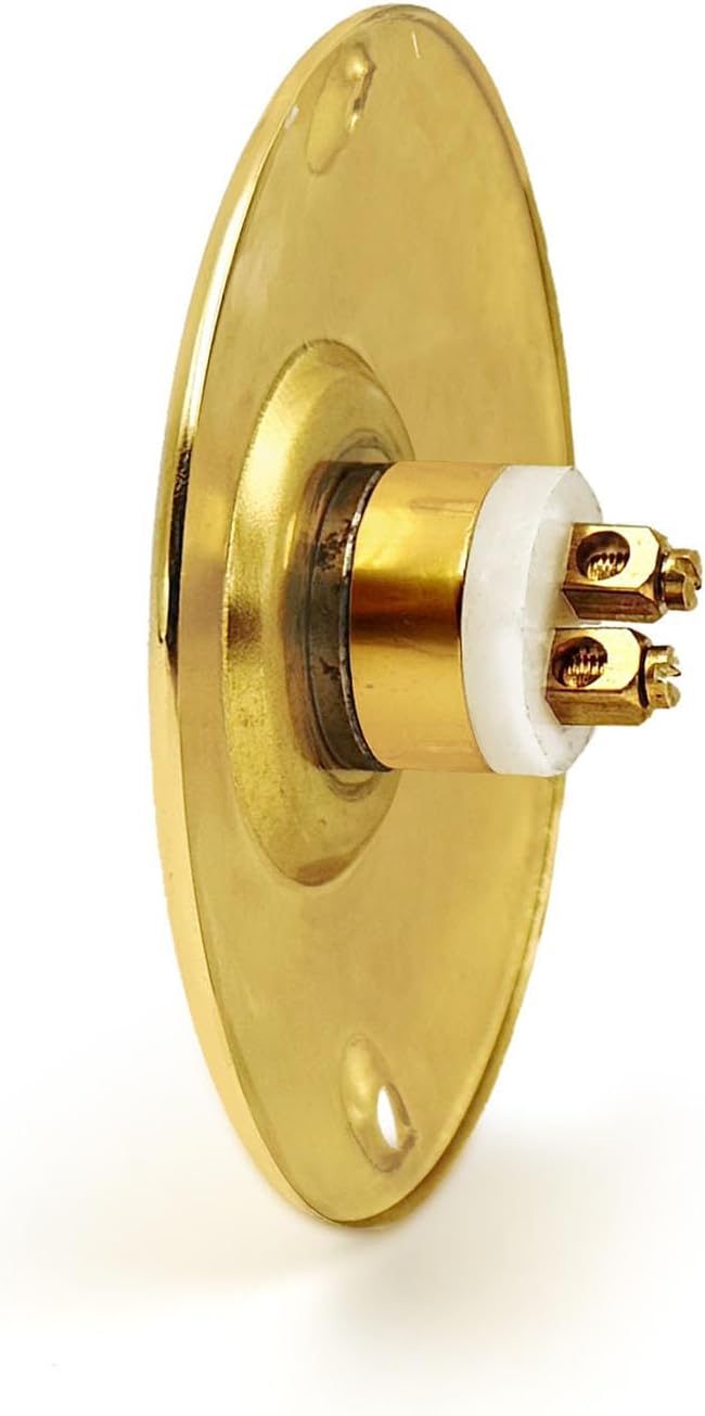 Doorbell Push Button, Solid Brass, Polished Lacquered Finish | 3 inches Diamter, Decorative Push Button Doorbell
