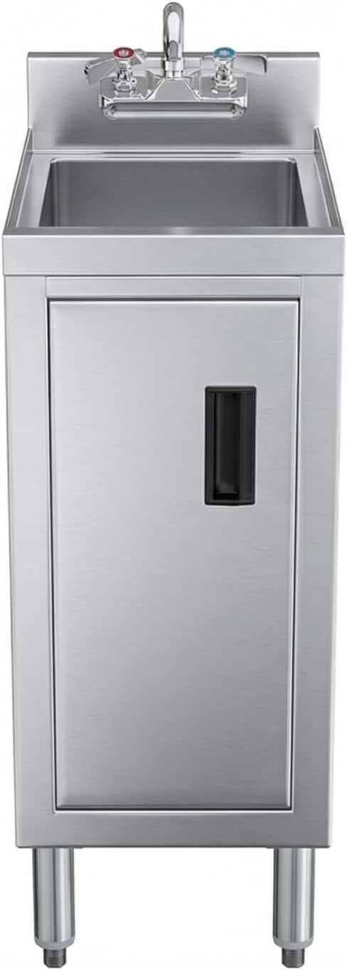 18" x 12" Stainless Steel Underbar Hand Sink Cabinet Base