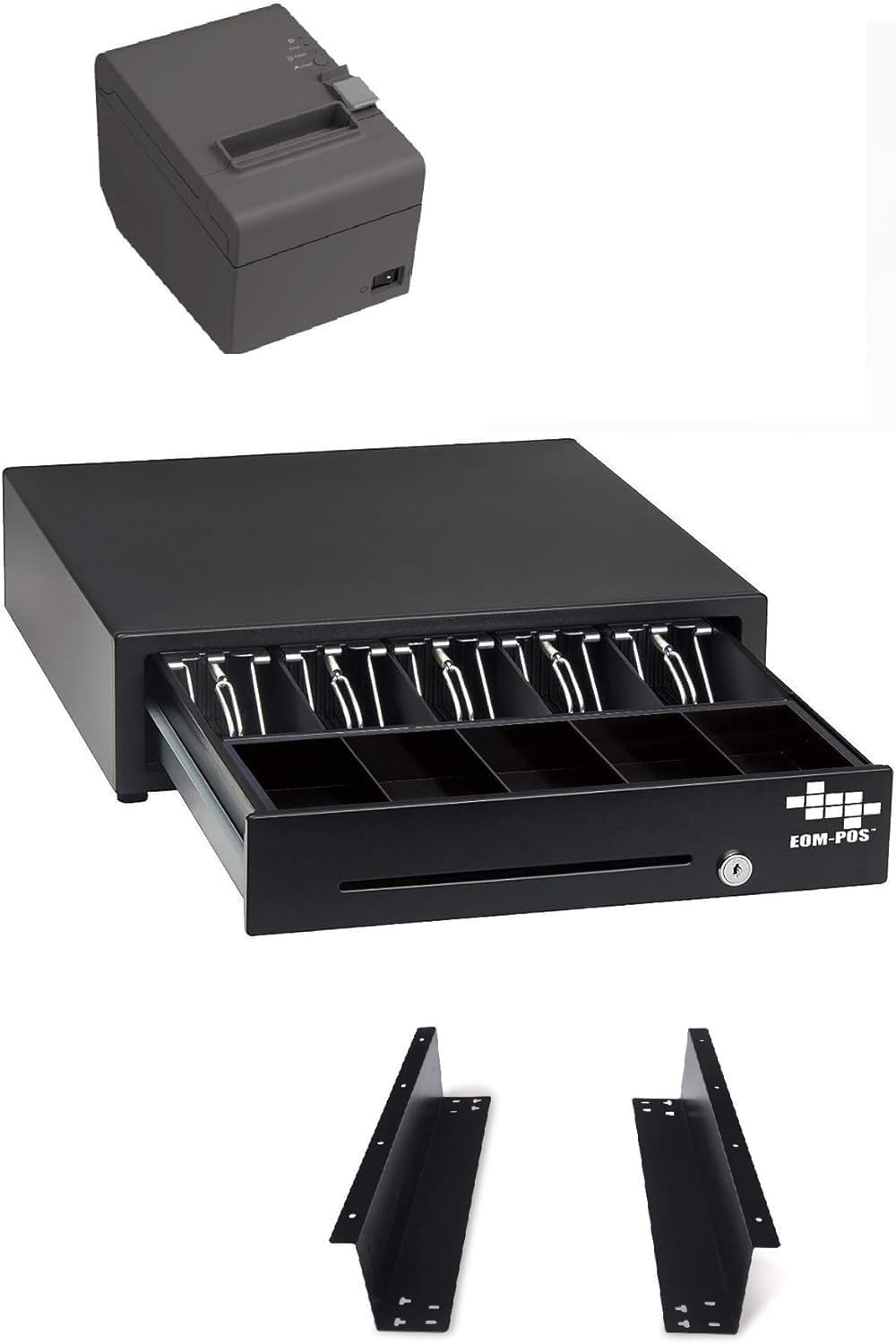 Cash Drawer+Bracket, Receipt Printer, for Square Stand and Register