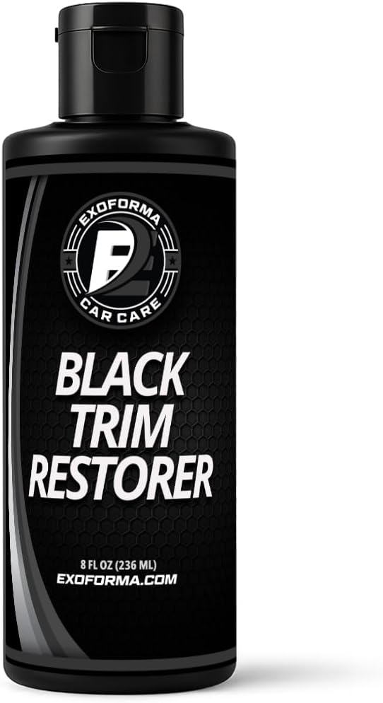 Black Trim Restorer - Lasts 6+ Months, Dye Infused Waterproof Plastic Restorer for Cars - Perfect for Faded Bumpers
