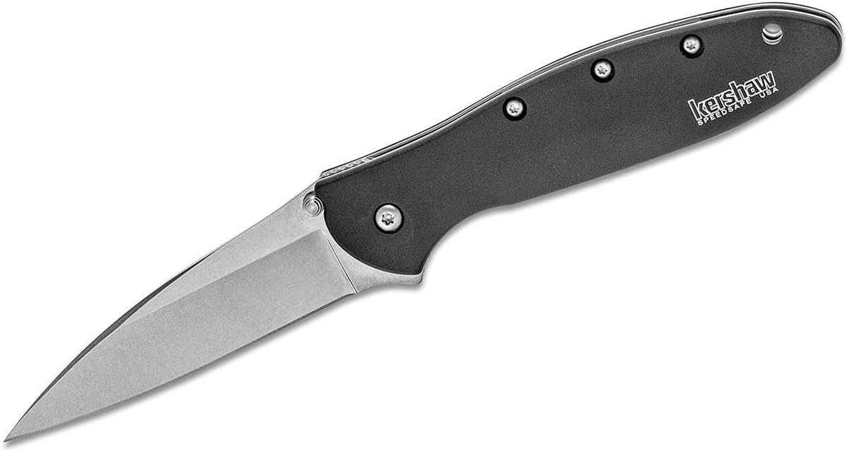 Leek, BlackWash Pocket Knife (1660BLKW); 3 Sandvik 14C28N Steel Blade, 410 Stainless Steel Handle, BlackWash Finish