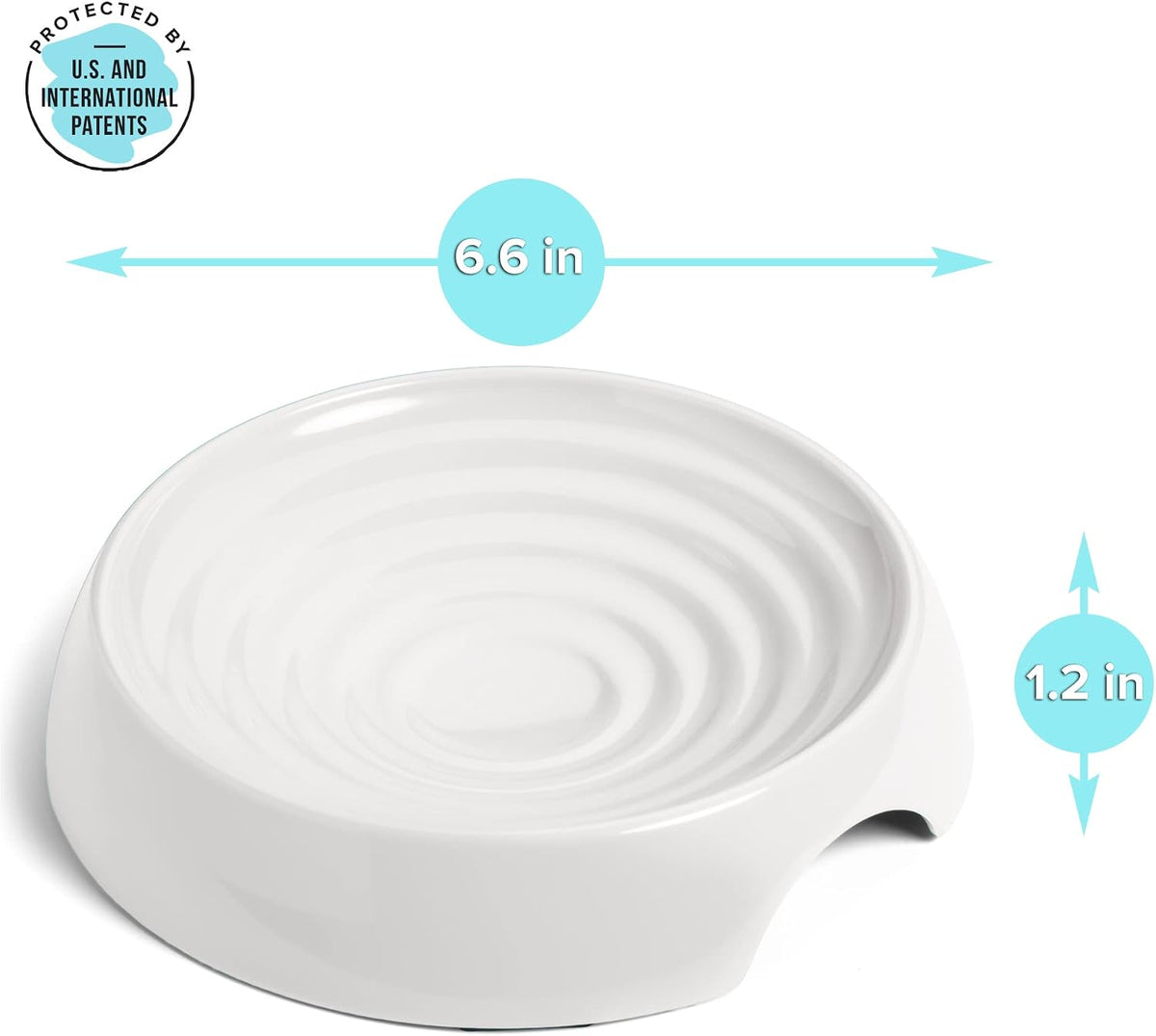 Cat Bowls, Whisker Friendly Food Bowl for Indoor Cats, Reliefs Whisker Fatigue, Wide Kitten Dish, Non Slip Pet