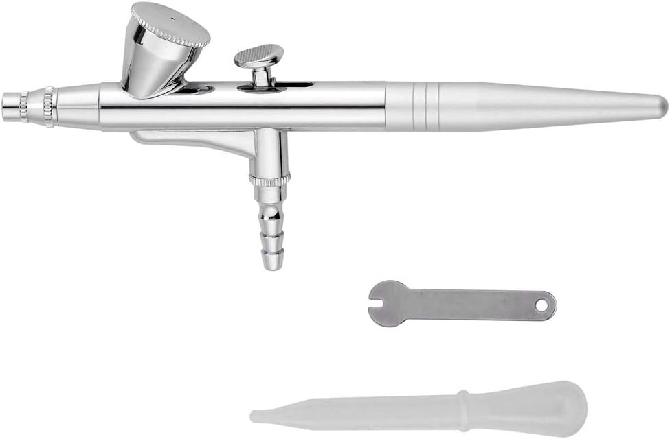 0.4mm Single Action Airbrush Kit, Gravity Feed Air Brush Gun Set for Painting Models, Cake Decorating, Nail Art
