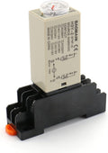 BAOMAIN H3Y-2 AC 110V Time Delay Relay, 10 Minutes DPDT 8 Pin Solid State Timer with Socket Base, 5A 250VAC Resistive Load