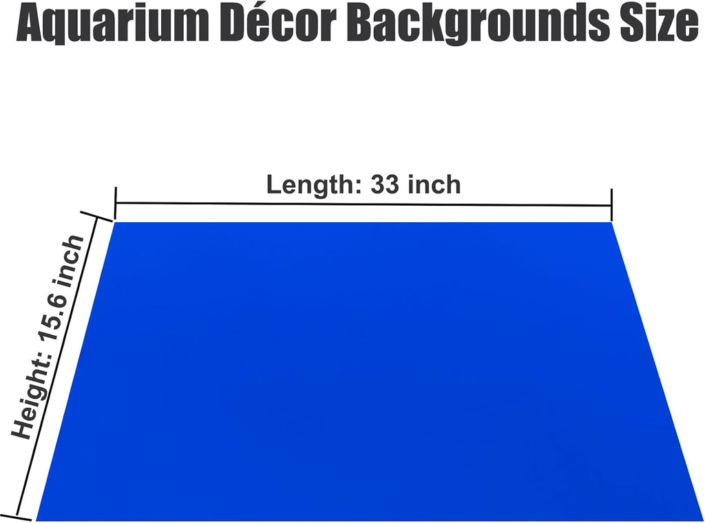 Aquarium Background for Fish Tank Wallpaper Black Blue Poster 16x33 in