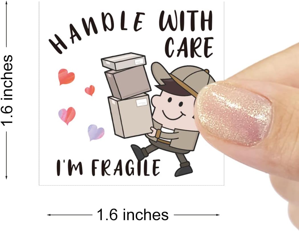 Handle with Care Stickers,500 Labels Per Roll