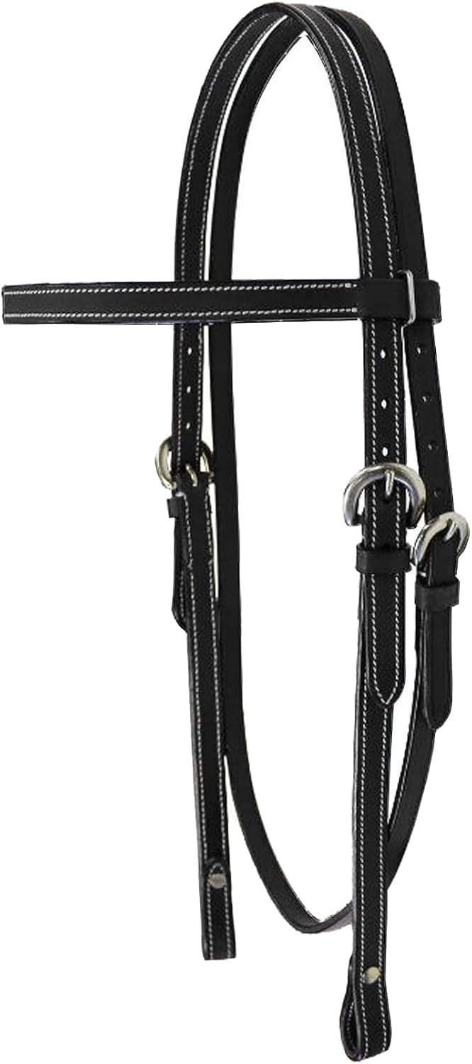 Kickin Country Square Browband Headstall USA Leather