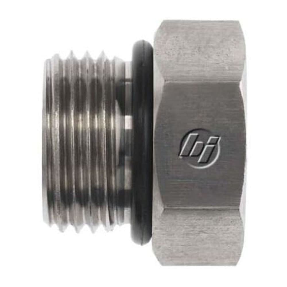 Brennan Industries 6408-10-O-SS Stainless Steel External Hex Plug Tube Fitting, 7/8"-14 SAE ORB Thread, 5/8" Male O-Ring Boss