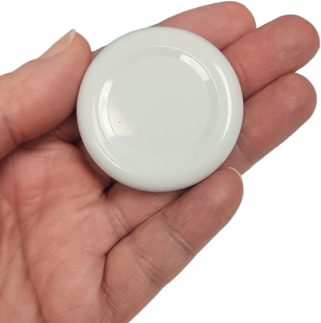 24 pcs White 38 mm Glass Bottle Lids - 38TW Lug Lids