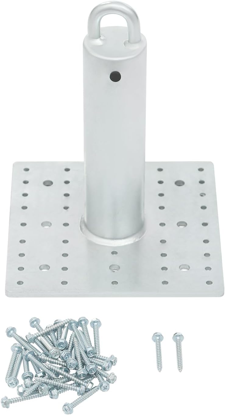 Commercial Roof Anchor with Base Plate, 5000lbs Breaking Strength, Heavy Duty Concrete Anchor and Screws Kit Fall