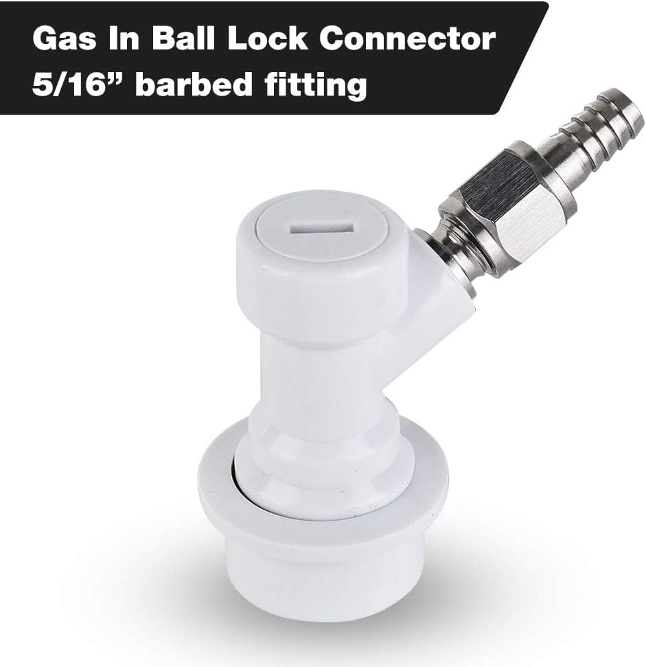 Ball Lock Keg Disconnect, 2 Pack Quick Ball Lock MFL Disconnect | Corny Keg Disconnect Flared 5/16” Gas 1/4” Liquid