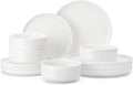 12 Pcs Porcelain Plates and Bowls Sets,Dinnerware Set for 4,White