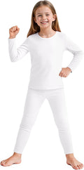 Girls Thermal Underwear Set Kids Thermals Top and Bottom Set Base Layer for Cold weather/skiing