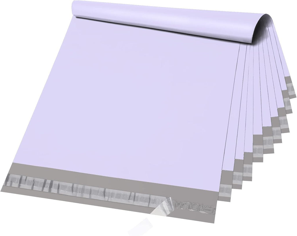 Poly Mailers 12x15.5 50PC Shipping Bags for Clothing Lilac Purple | Self-Seal Waterproof Mailers Poly Bags Shipping