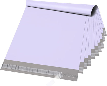 Poly Mailers 12x15.5 50PC Shipping Bags for Clothing Lilac Purple | Self-Seal Waterproof Mailers Poly Bags Shipping