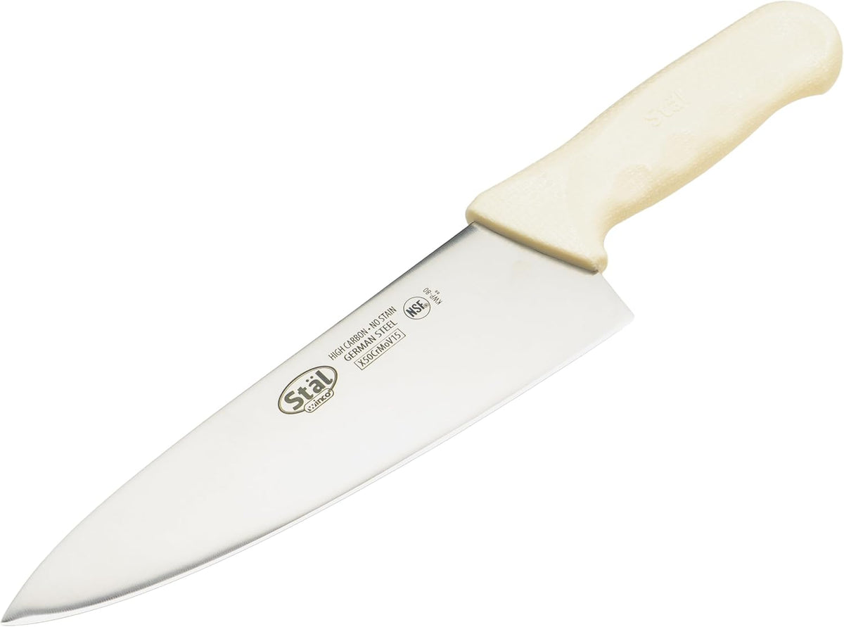 8" White Chef's Stainless Steel Knife