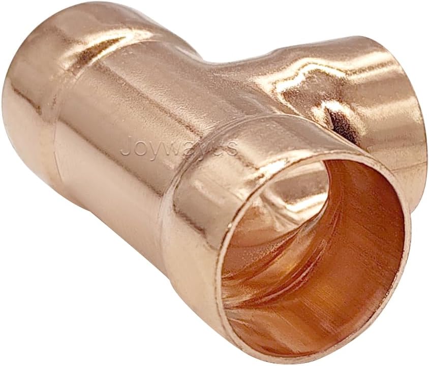 Joywayus 5 Pack Copper 3/4" C x C x C Sweat Solder Tee Pressure Fittings