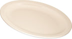Kingline Oval Platter, Heavy Duty Melamine Dish for Serving, 12" x 9", 12 Count, Tan