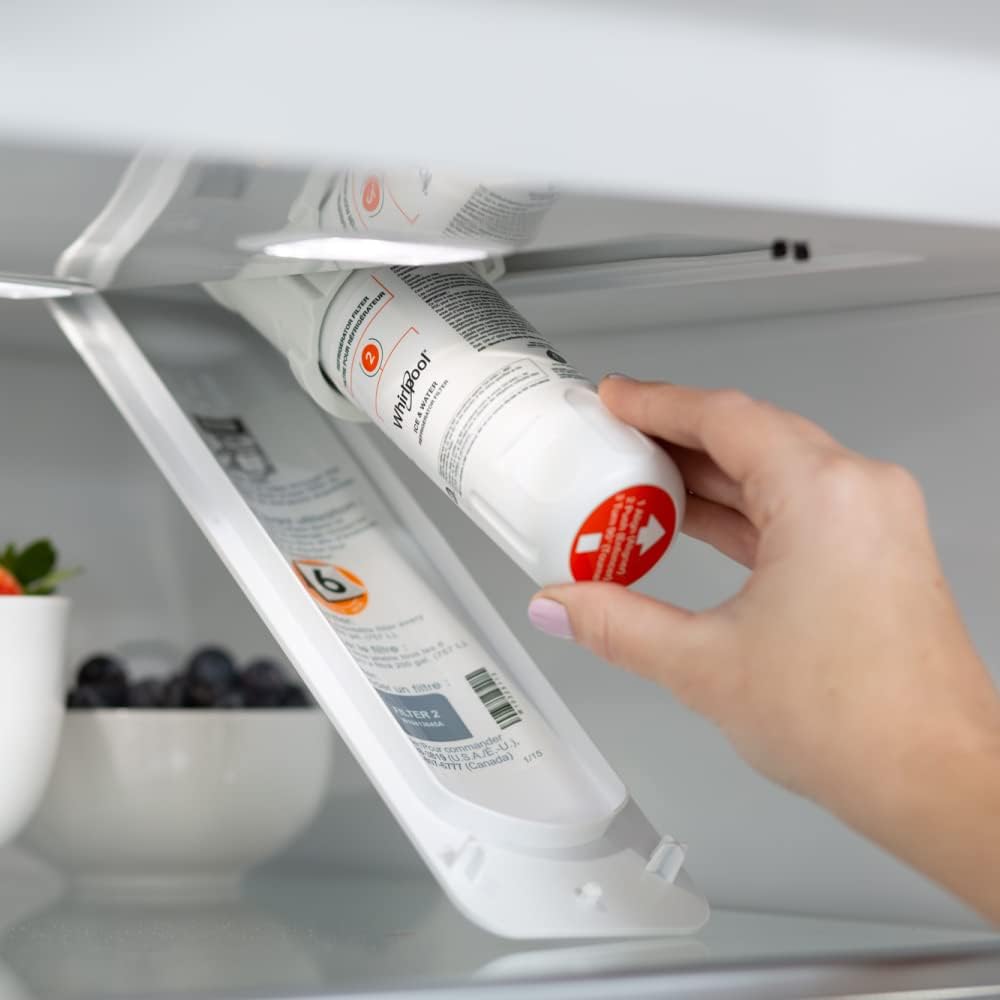 WHR2RXD1 Ice, Orange Refrigerator Water Filter 2-WHR2RXD1, Single-Pack