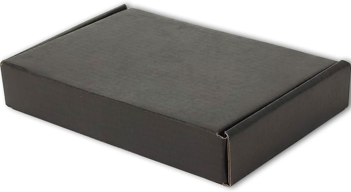 6x4x1 Shipping Boxes Set of 50, Black Mailer Corrugated Cardboard Box