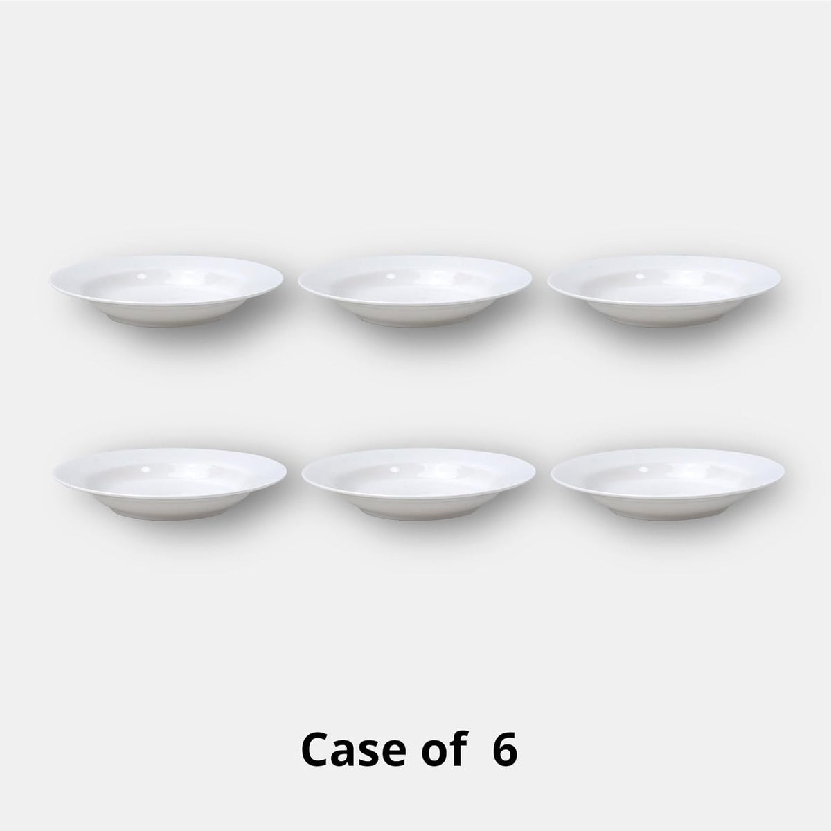 Wide Rim Bone China Commercial Grade Restaurant Elegance White Soup Plate 9"/Pasta Bowl 12oz, Case of 6