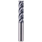 1/2" 4 Flute Solid Carbide Long Square End Mill, 4" OAL, AlTiN Coated