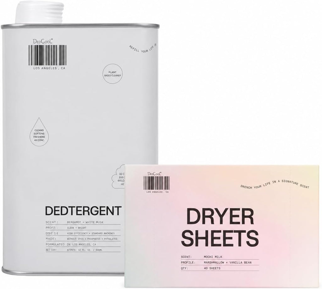 Detergent & Dryer Sheets Bundle, Mochi Milk, Laundry Set