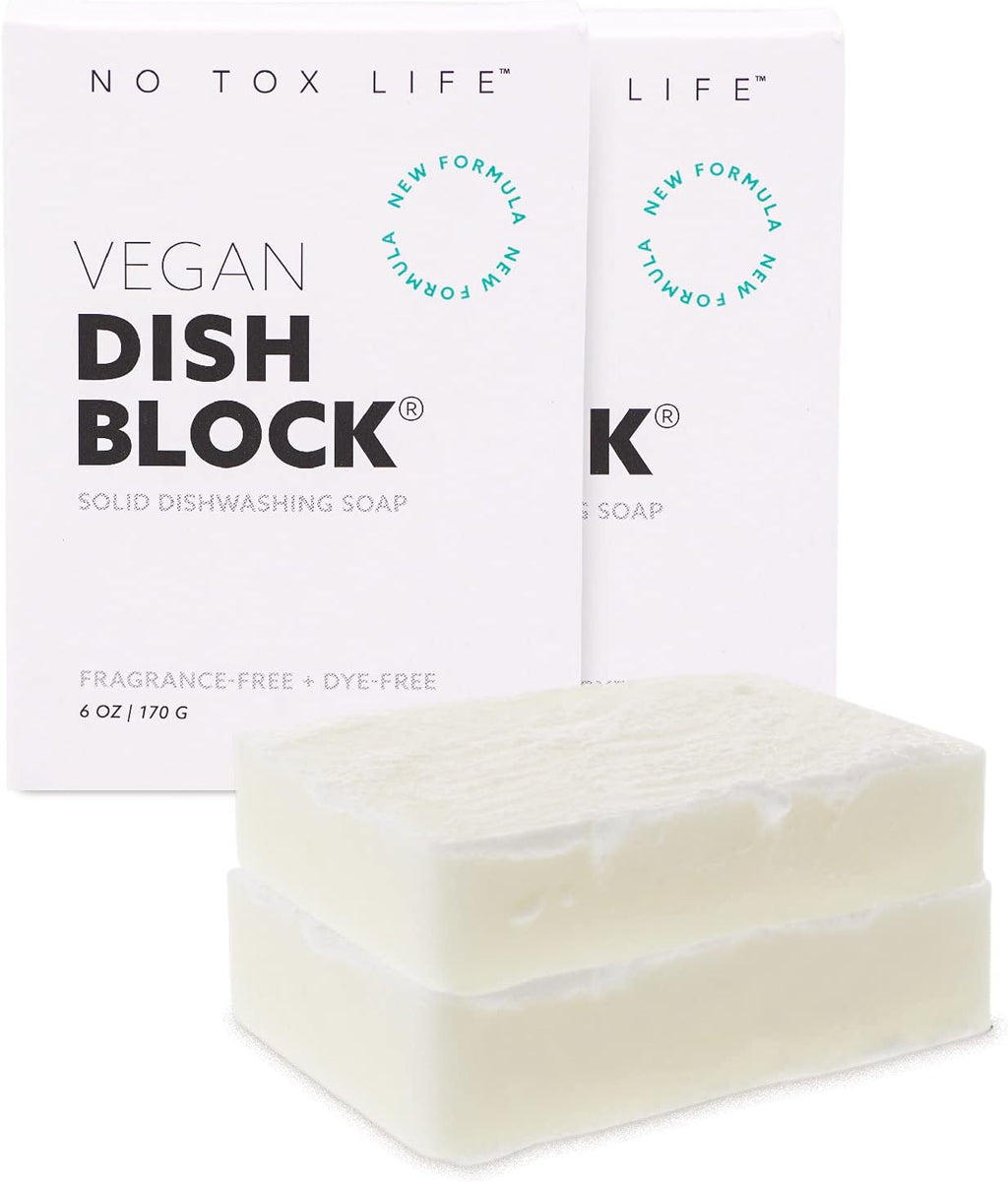 Vegan Dish Block, 6 oz – A Solid Dish Soap for Effective Cleaning of Dishes, Pots and Pans – Ultra-Concentrated