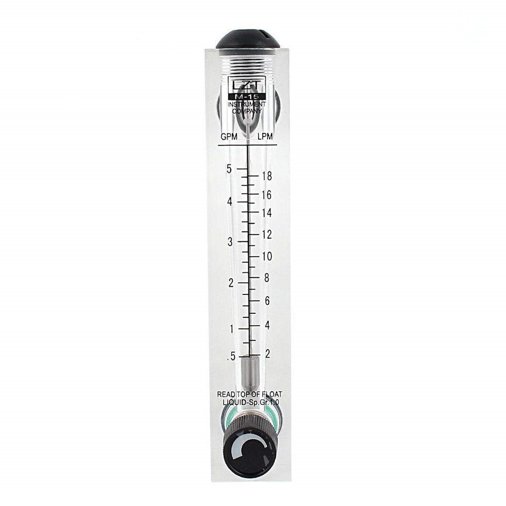 Nxtop Adjustable Knob 0.5-5GPM 2-18LPM Water Flow Meter Panel Type Flowmeter