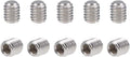 uxcell 50Pcs M3x4mm Internal Hex Socket Set Grub Screws Flat Point 304 Stainless Steel Screw