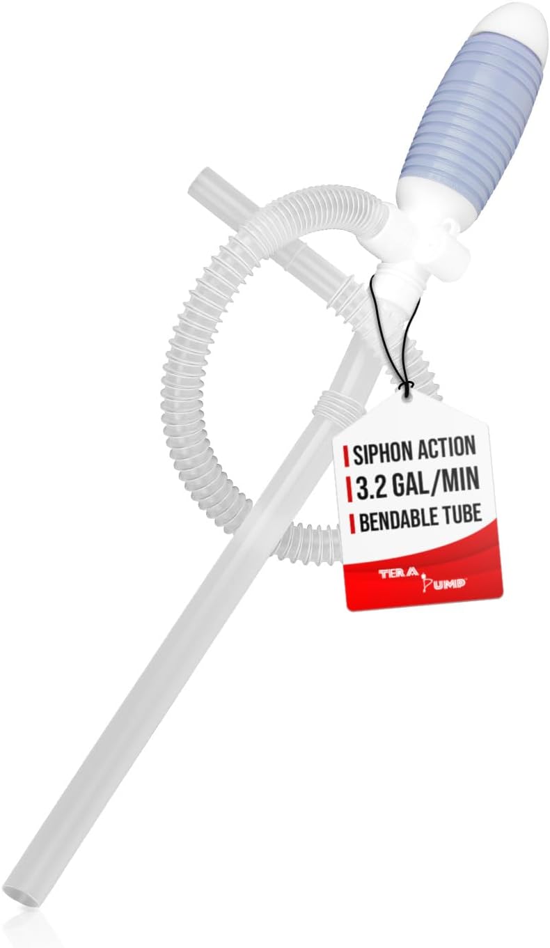 TERA PUMP TRDP15 Heavy Duty Manual Fuel Transfer Pump Siphon