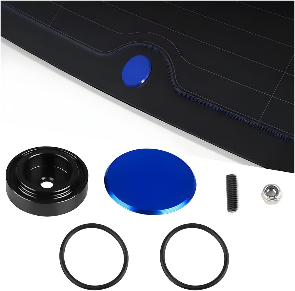 BELOMI Aluminum Rear Wiper Delete Plug with Waterproof Seal, Blue