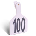 Cattle Ear Tags Numbered 100 Pcs Large Cow Tags White