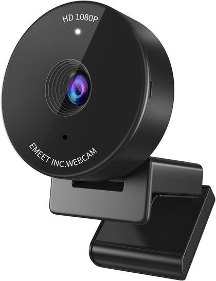 C950 1080P Webcam - USB Webcam with Microphone & Physical Privacy Cover, Auto Light Correction, Fixed Focus, USB Plug