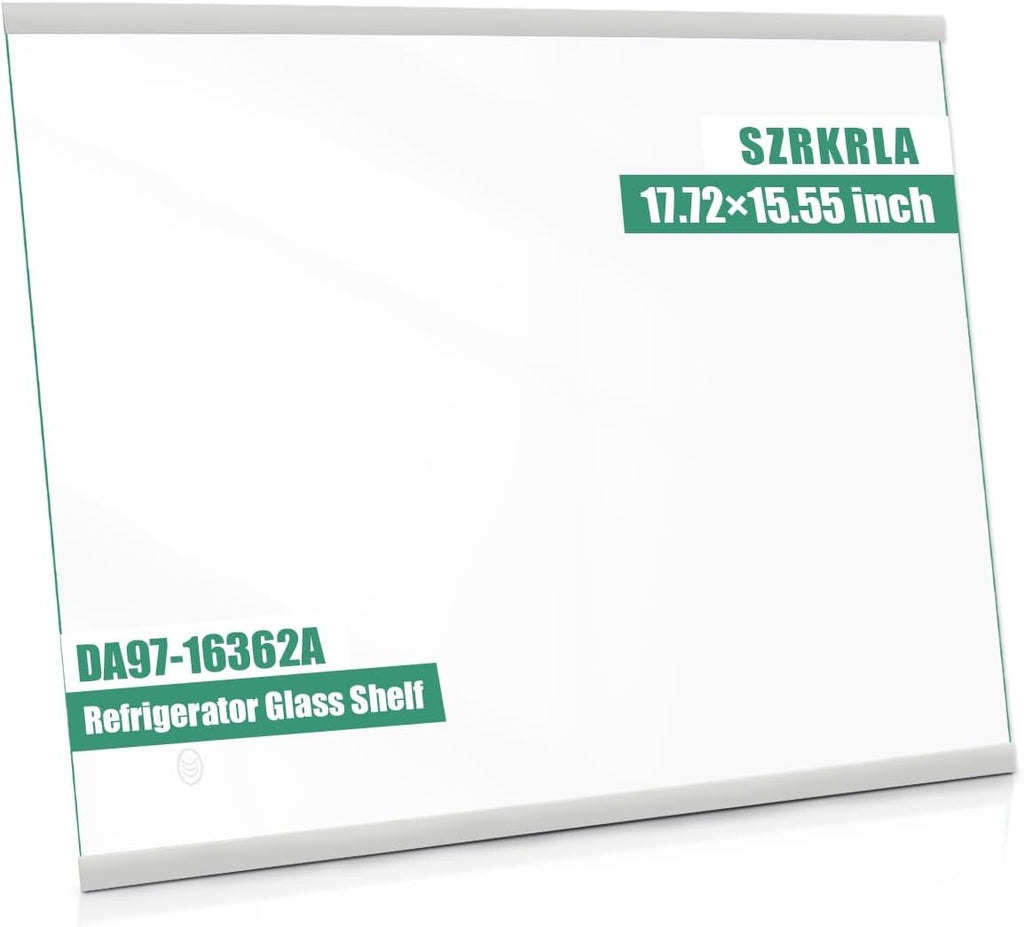 DA97-16362A Refrigerator Glass Shelf Fit for Samsung Refrigerator, Replace DA97-16362T AP6025092 PS17501265, Freezer Tempered Glass Shelf