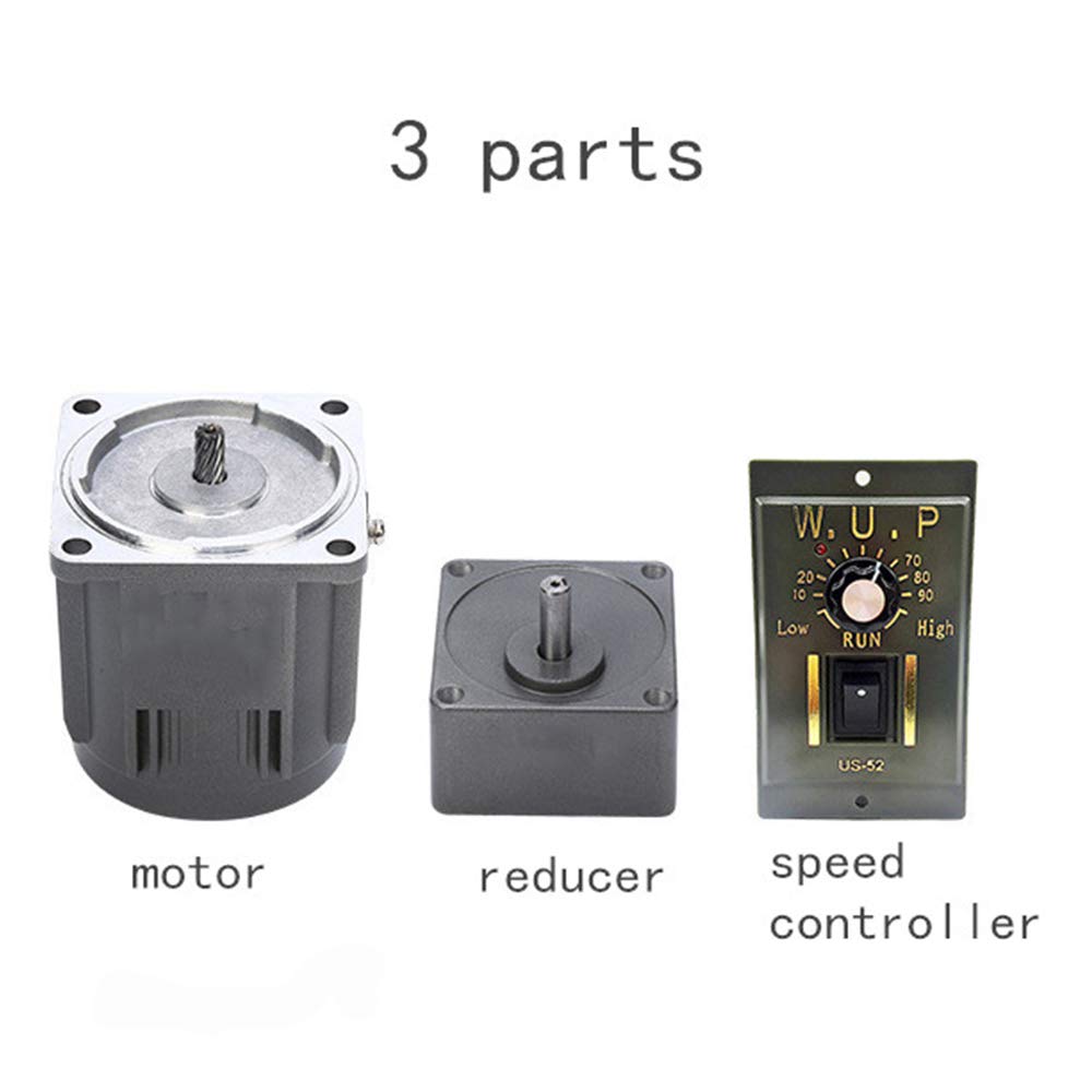 110V 15W Ac Gear Motor Electric Single-Phase Motor Gear Motor Rated Speed 270 RPM Electric Variable Speed Adjustable Controller Governor Motor Speed Controller Combo