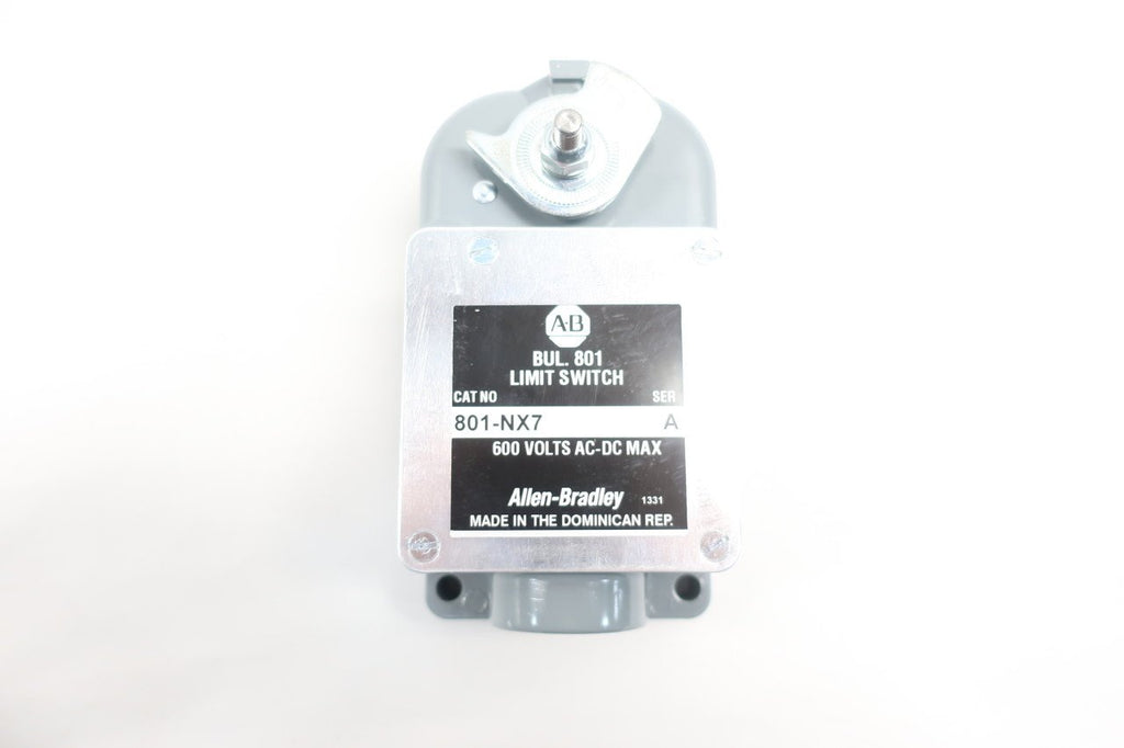 ALLEN BRADLEY 801-NX7 LIMIT SWITCH 600V-AC SER A D610486