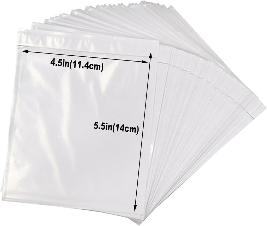 100 Pcs Packing List Envelopes 4.5 x 5.5 Inch, Clear Adhesive Shipping Invoice Pouch & Use for Document Protection