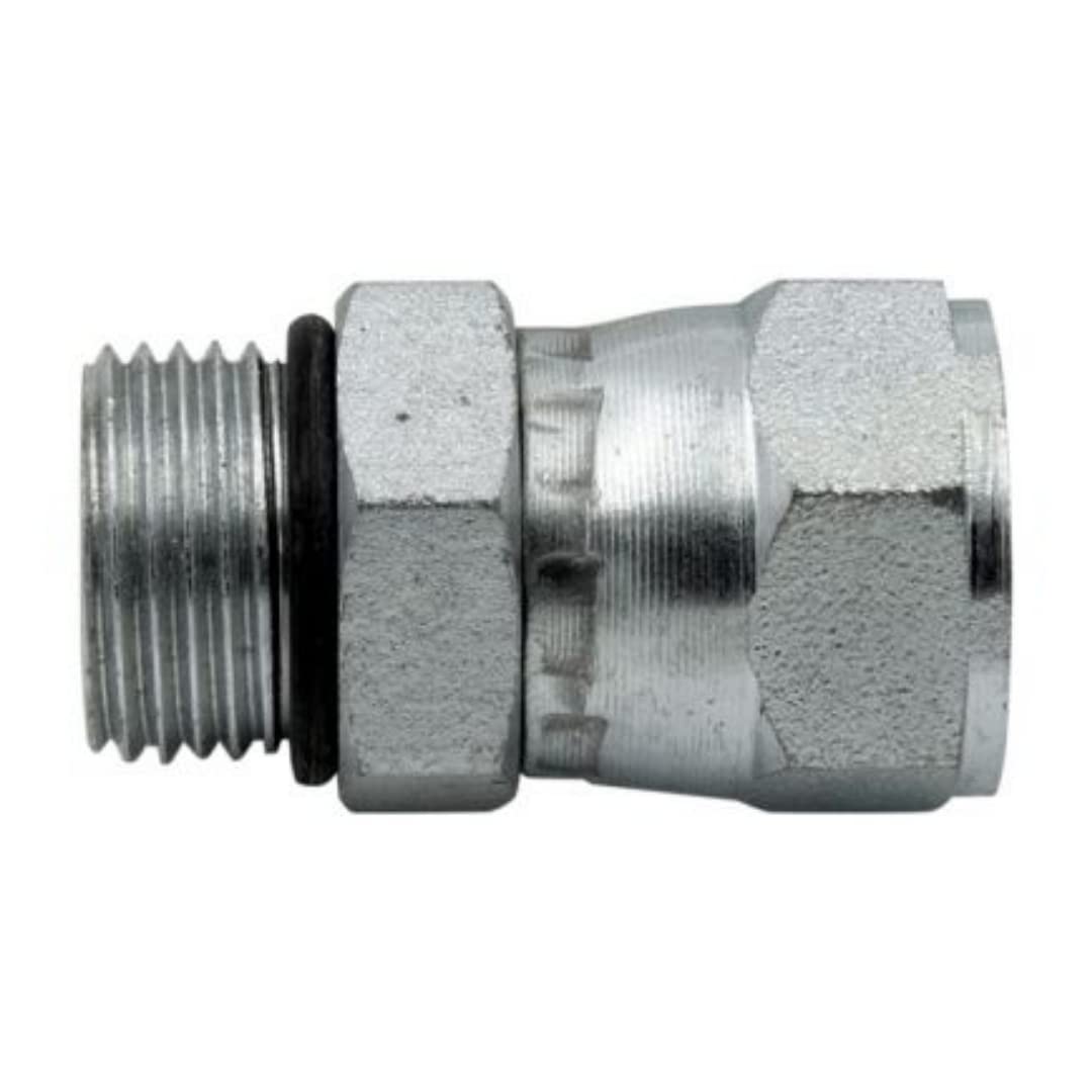 #6 SAE/ORB Male x 3/8" JIC Female Swivel Nut Hydraulic Fitting/Adapter | 6402-06-06