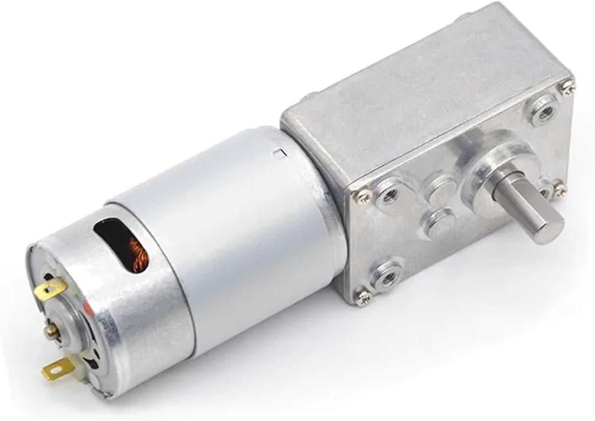 Right Angle Worm Gear Reducer DC Motor 555 High Torque Gate Grill Lift