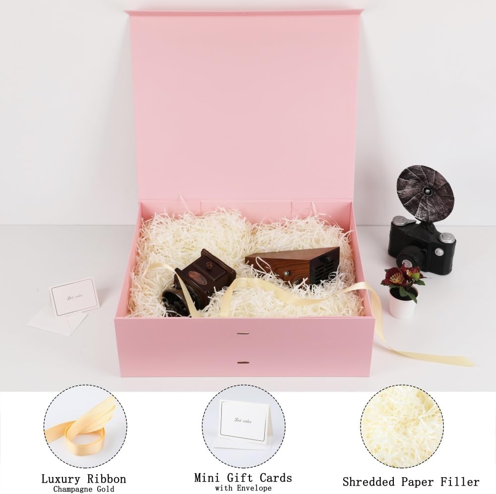 Pink Extra Large Gift Box 19x16x6 Inch Extra Large Gift Boxes with Lids