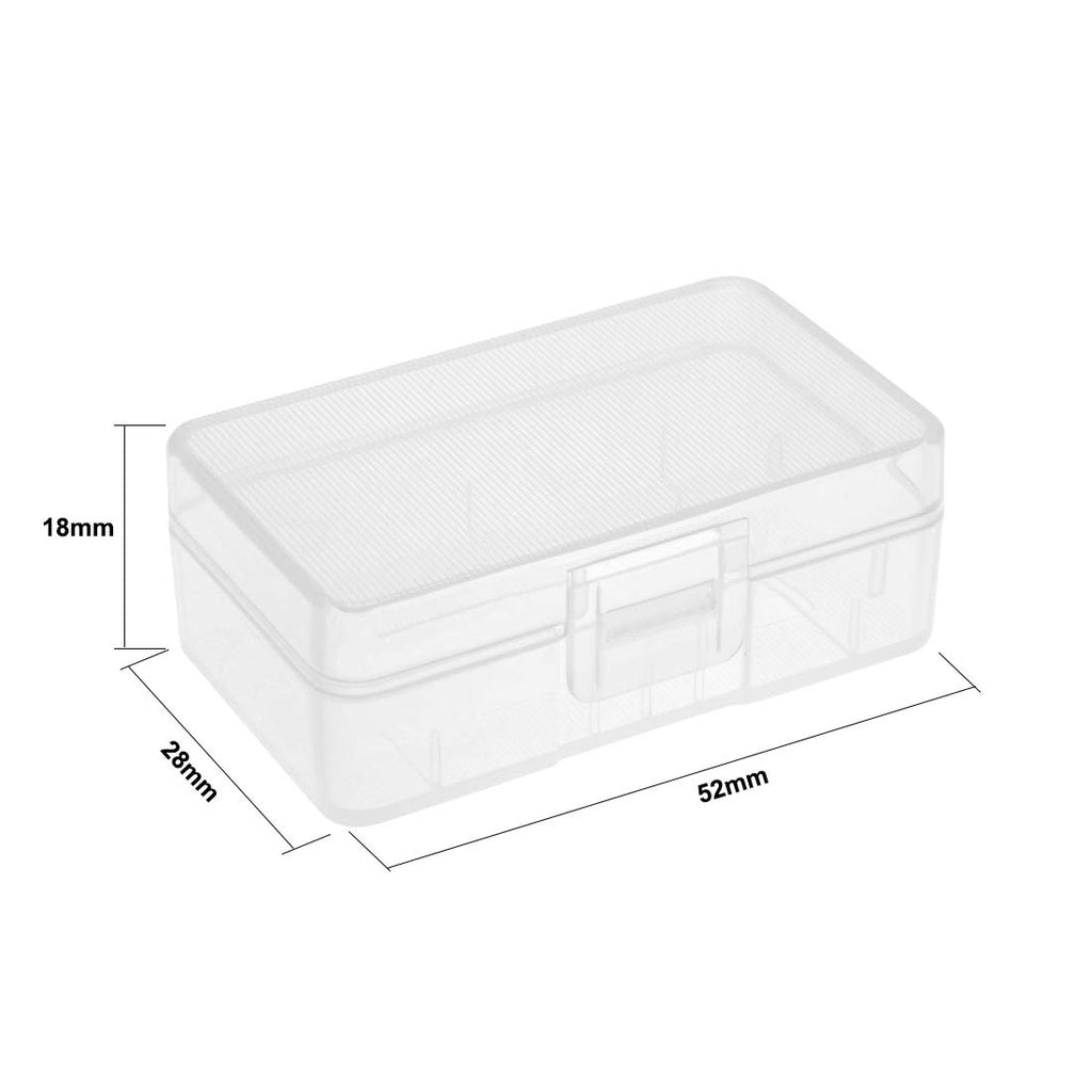 Battery Storage Case Holder Transparent for 9V Battery Capacity