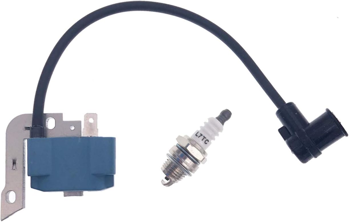 COIL Ignition Module + Spark Plug for HOMELITE SUPER XL, XL12, SXL OLD BLUE, IGNITION COIL REPLACES