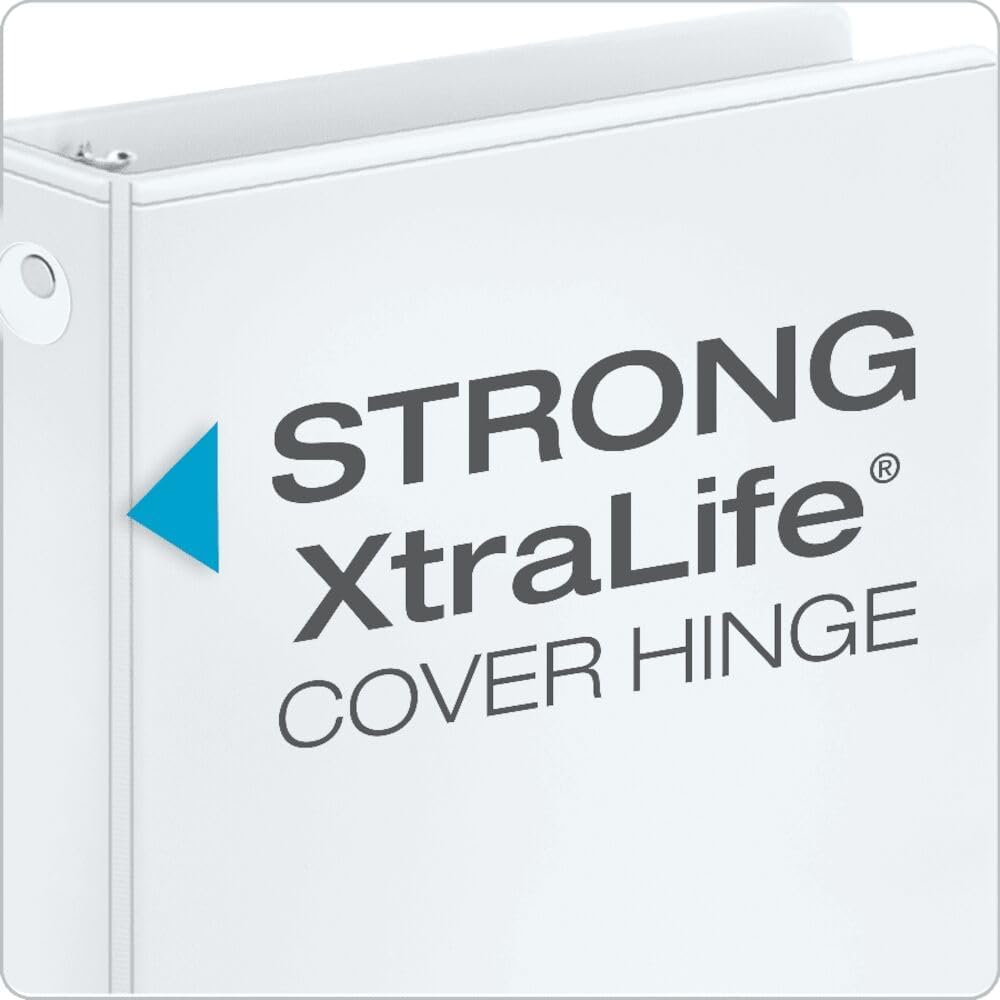 1 Inch 3 Ring Binders, White, 12 Pack, Round Ring Binder, Holds 225 Sheets, PVC Free, Customizable Covers, 2 Pocket