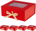 Red Large Gift Box with Magnetic Lids 13.2x11x5.3 Inches 5 Pack
