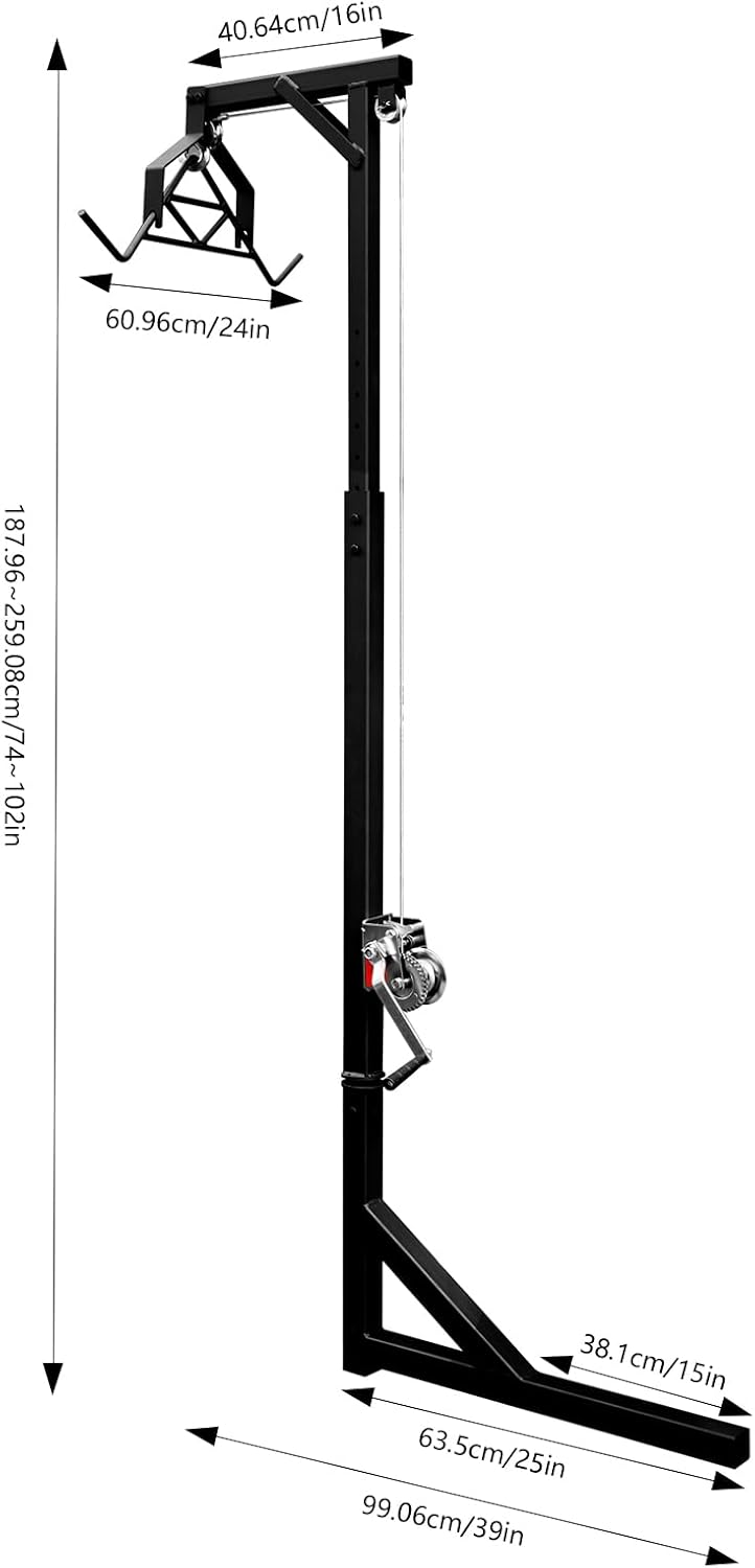 Truck Hitch Game Hoist Complete Kit with Gambrel, 500 lb Capacity - Hunting Game Skinning Complete Hoist Kit