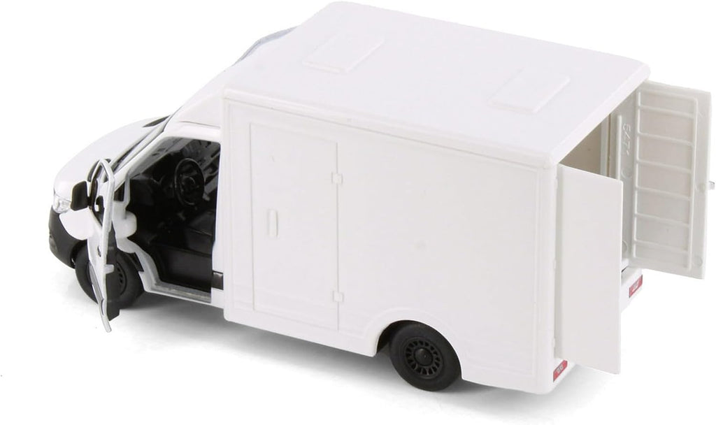 Mercedes-Benz Sprinter Cargo Van 1:48 O Scale 5" Die Cast Metal Model Toy Van, Pull-Back Action (White Box Truck)