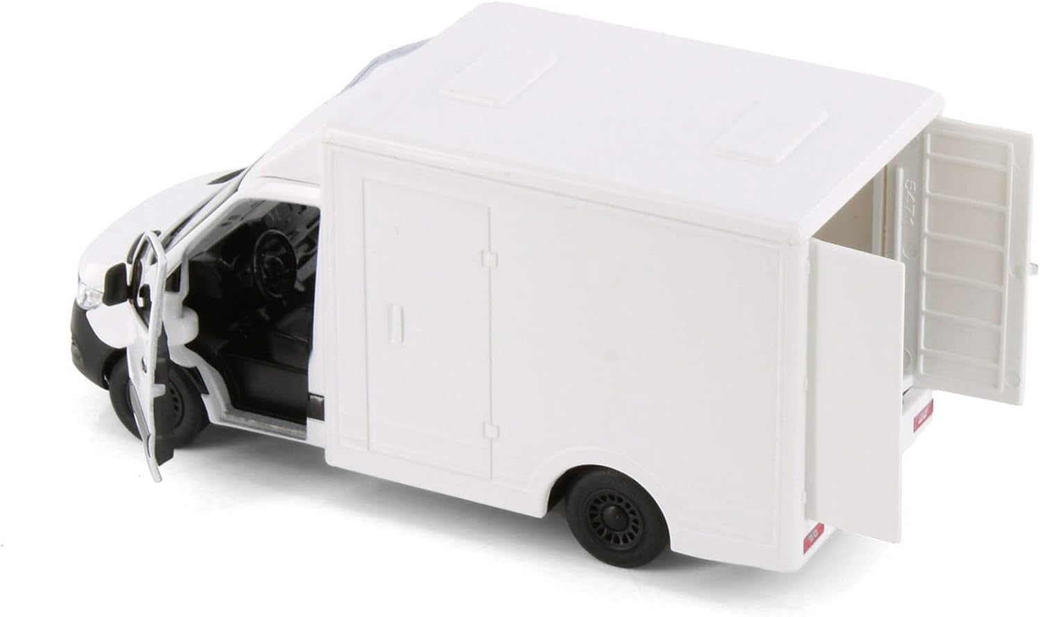 Mercedes-Benz Sprinter Cargo Van 1:48 O Scale 5" Die Cast Metal Model Toy Van, Pull-Back Action (White Box Truck)