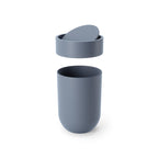 Touch Bathroom Trash Can with Lid, 1.6 Gallon, Slate Blue