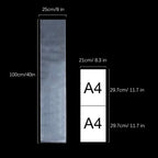 Long Plastic Sleeves 8x40 Inch 50 Pack Poster Poly Bags, 2 Mil Clear Flat Open Blueprint Storage Poster Tube for